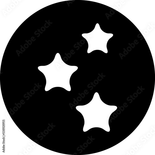Shining star  button. Starry Sky