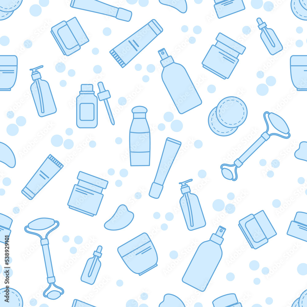 Pattern Beauty Routine Face Skin Care Cosmetics Pattern Beauty Routine Face Skin Care Cosmetics