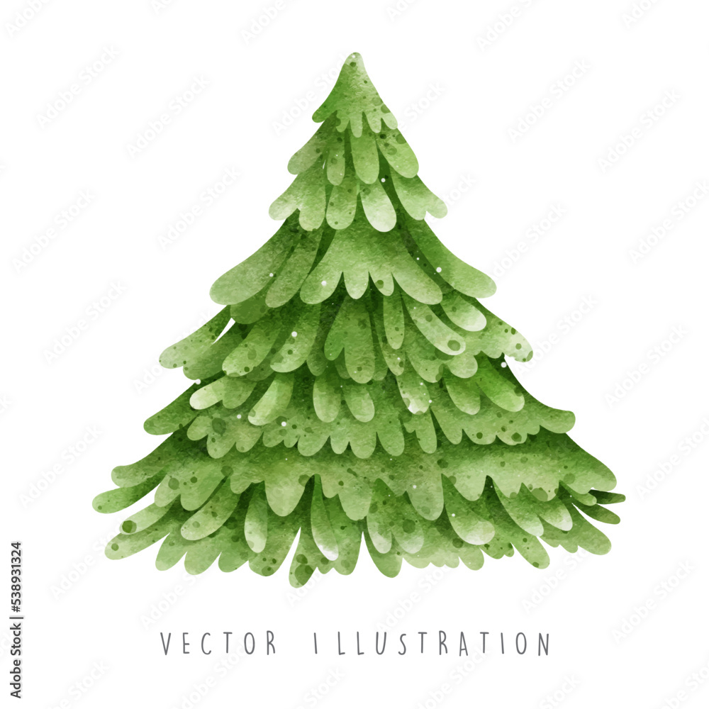 Christmas tree, pine tree vector illustration Christmas tree, pine tree vector illustration