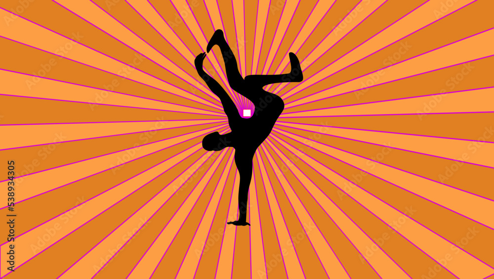 Break dance illustration