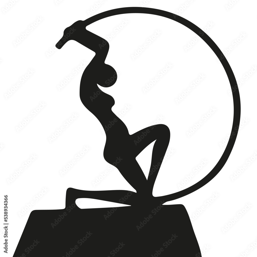Silhueta da Estátua Pública de Iracema vetor isolado