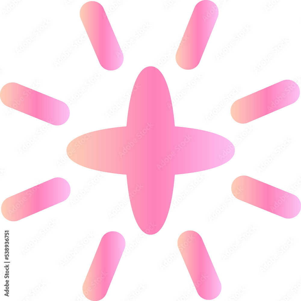 Fototapeta premium Cartoon Pink magic star