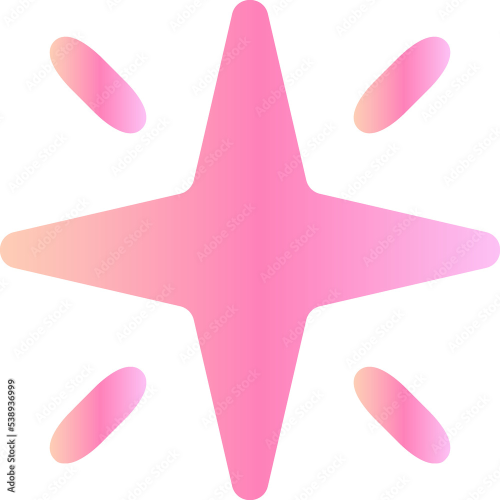 Fototapeta premium Cartoon Pink magic star