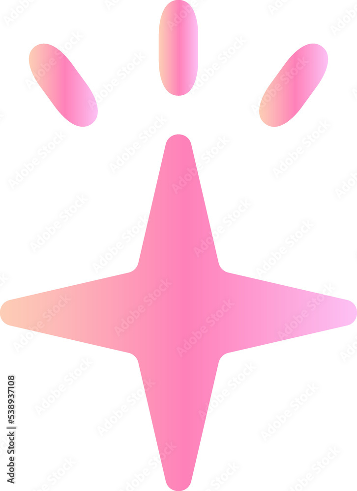 Fototapeta premium Cartoon Pink magic star