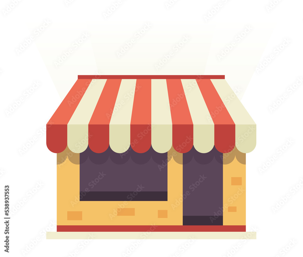 Shop flat design style icon Shop flat design style icon