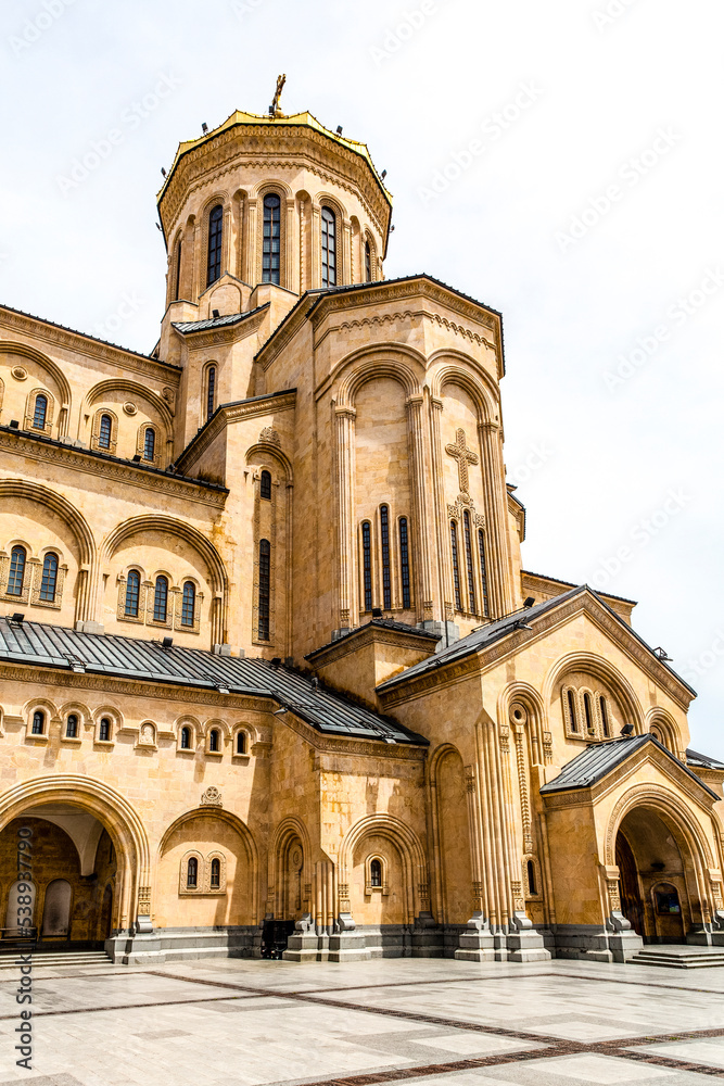 Exterior of Tsminda Samera cathedral in Tbilisi, Georgia, Europe