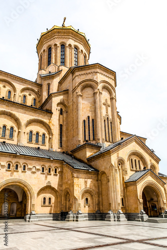 Exterior of Tsminda Samera cathedral in Tbilisi, Georgia, Europe © jeeweevh
