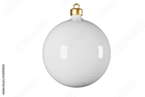 Christmas tree toy on without background 3d render. High quality png illustration