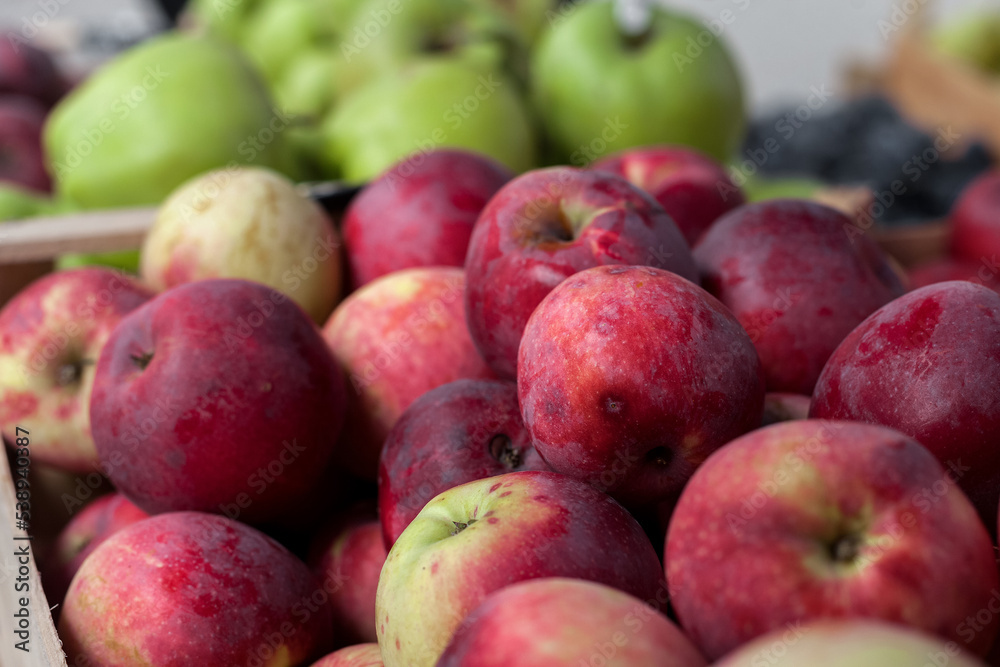 Apples at the fair. Apples at the fair.
