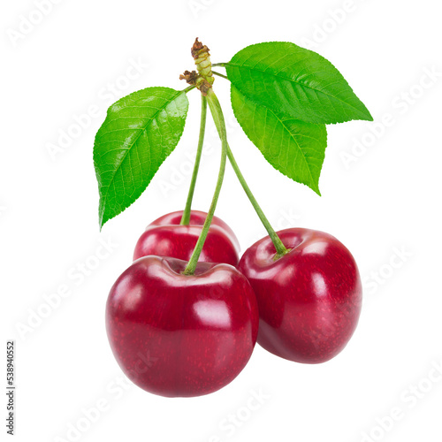 Cherry isolated on transparent background 