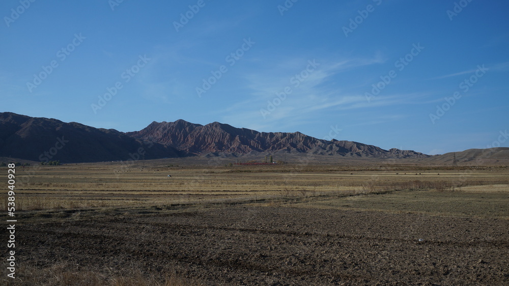 Blue sky and mountains