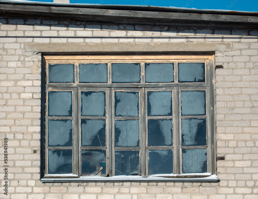 Old window in the building Old window in the building