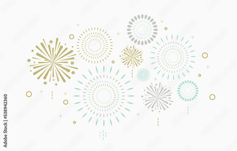 Color firework background for new year celebration