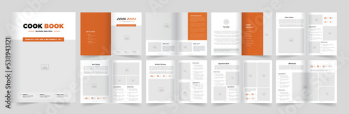 Cook book or Cook book template or Recipe book template design