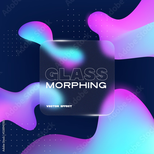 Abstract background in glass-morphism style.