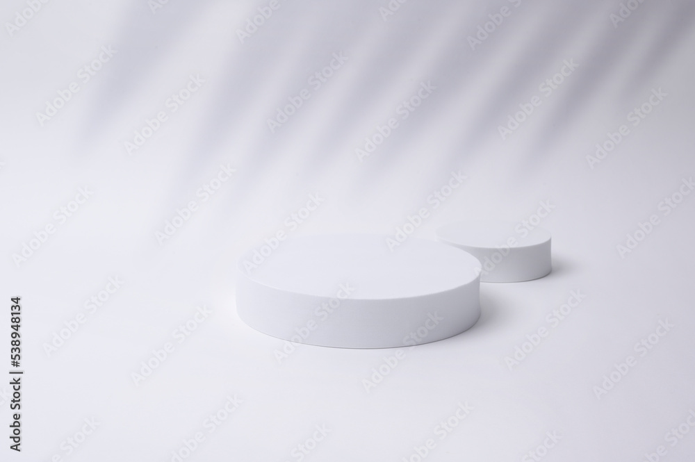 White circle mockup with empty white background , Product show concept White circle mockup with empty white background , Product show concept