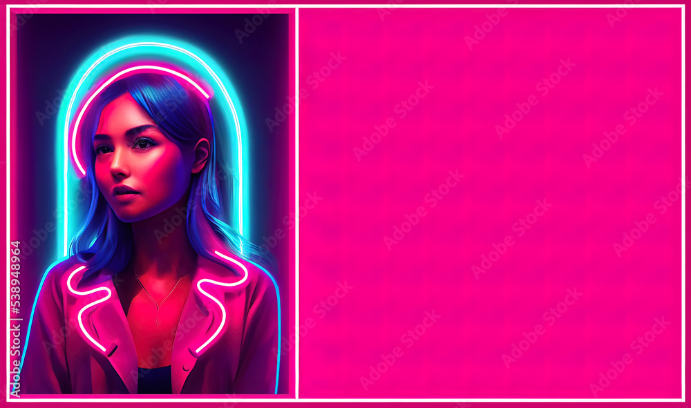Cyberpunk girl with copy space 3d illustrated
Cyberpunk girl with copy space 3d illustrated