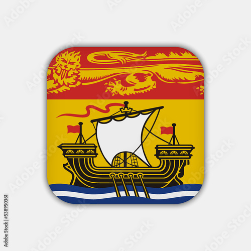 New Brunswick flag, province of Canada. Vector illustration.