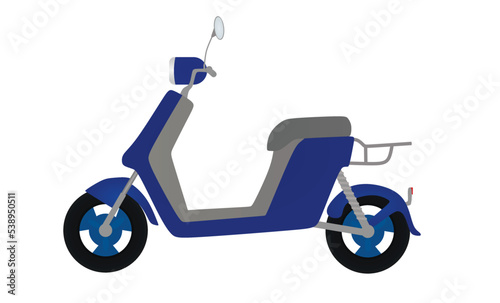 Blue motorbike isolated. vector illustration