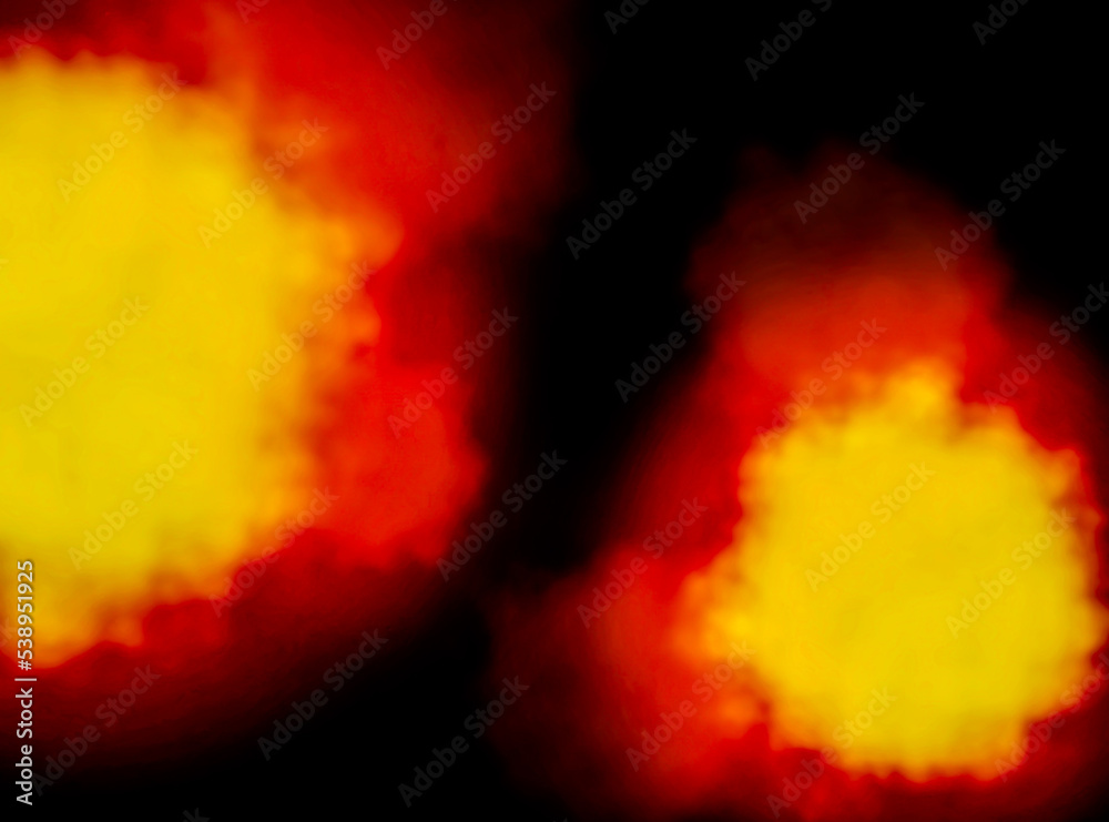 explosion of embers on a black background. yellowish red fireball. fire and flames explosion of embers on a black background. yellowish red fireball. fire and flames