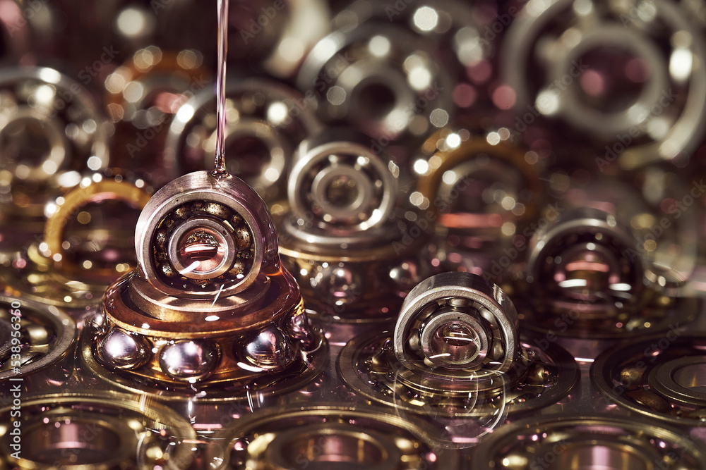 Lubricating oil. Ball bearing. Lubricating oil. Ball bearing.