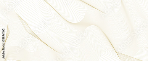 abstract background with wavy golden lines