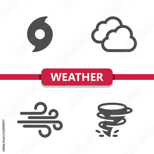 Weather Icons - Forecast, Hurricane, Cloud, Clouds, Wind, Windy, Tornado, Twister
