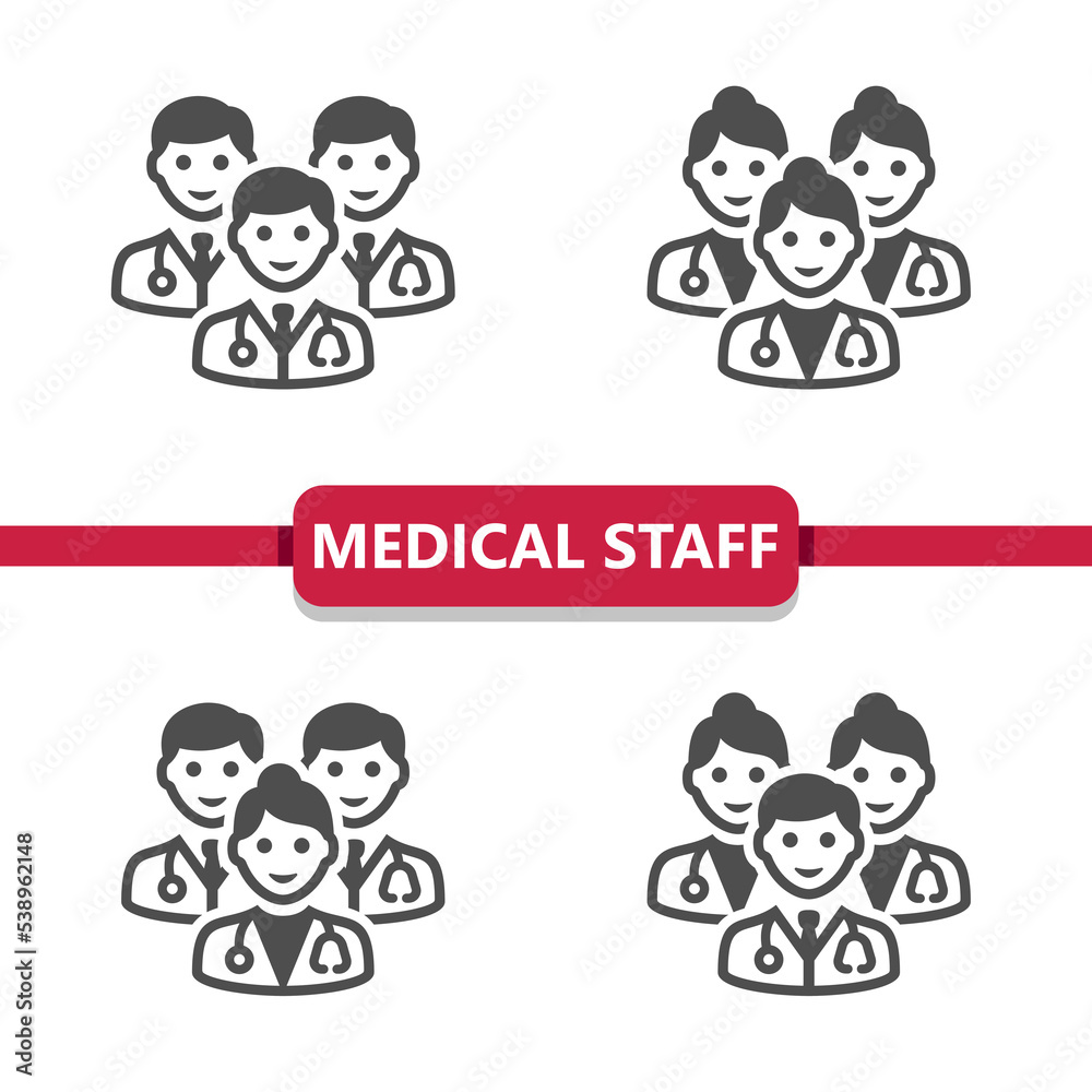 Medical Staff Icons. Doctor, Doctors Vector Icon Set Medical Staff Icons. Doctor, Doctors Vector Icon Set