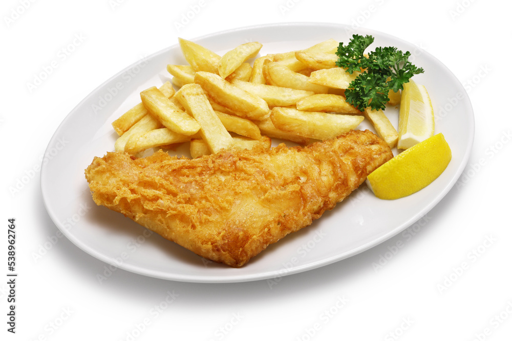 homemade fish and chips, British traditional food