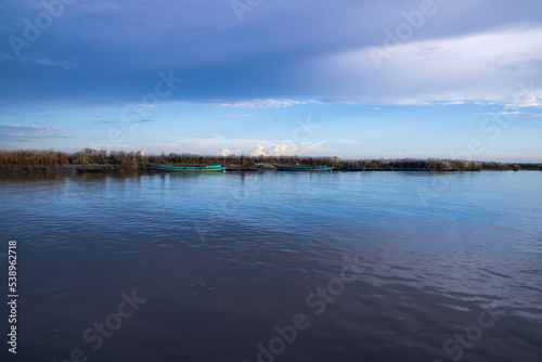 Beautiful landscape view of Padma river in Bangladesh