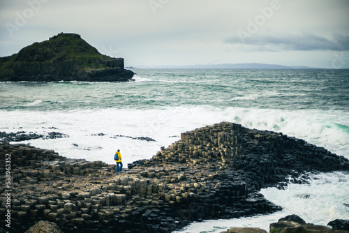 Canvastavla Solitude at the Giants Causeway in autumn winter, Northern Ireland