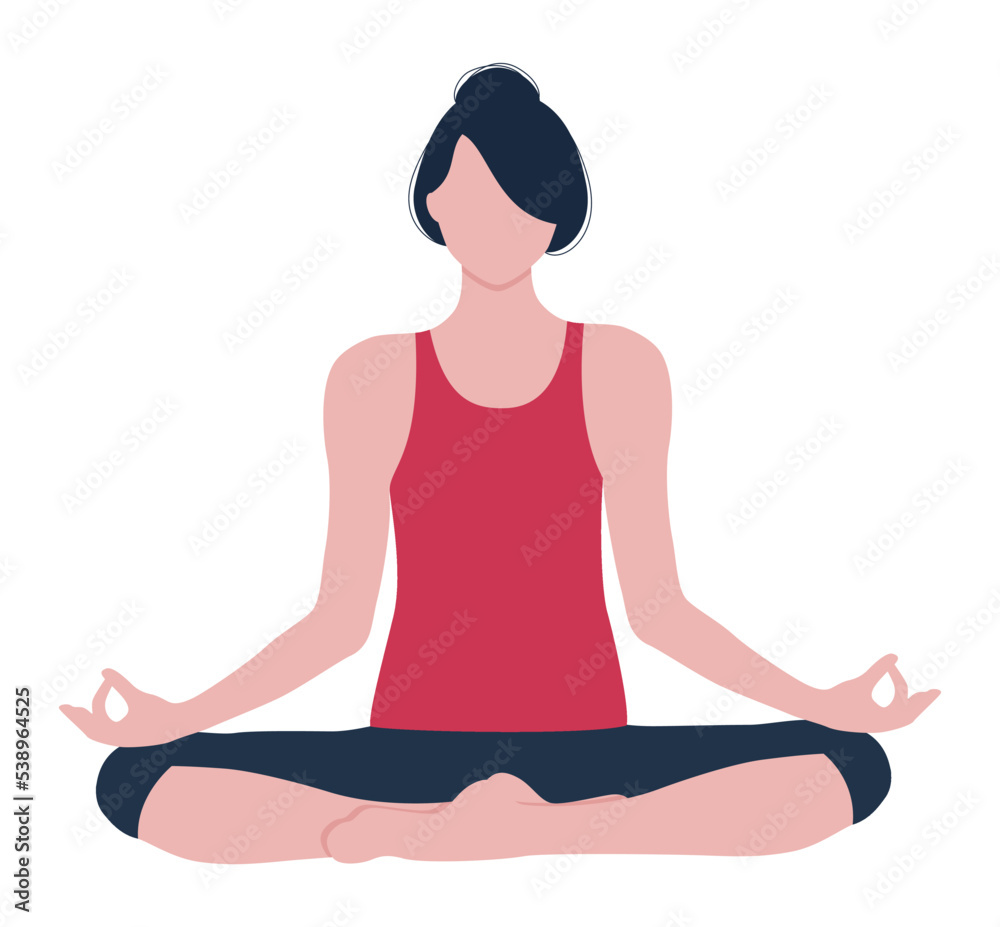Woman doing yoga exercise isolated on white background Woman doing yoga exercise isolated on white background