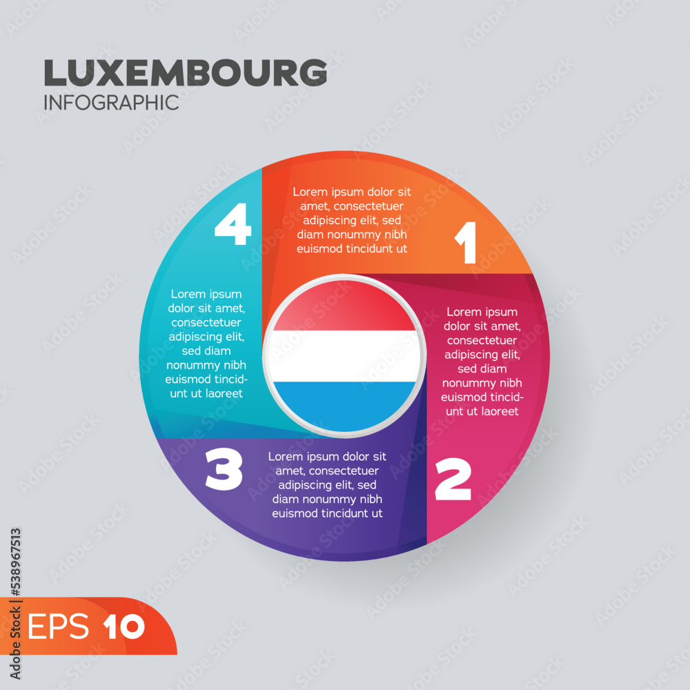 Obraz premium Luxembourg Infographic Element