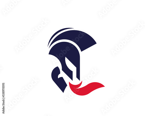 The spartan logo that gives off the fire