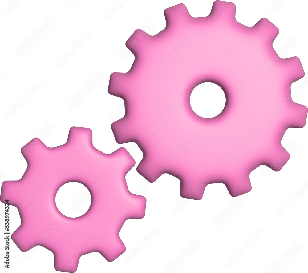 3d rendering setting gear icon. Illustration with shadow isolated on white. 3d rendering setting gear icon. Illustration with shadow isolated on white.
