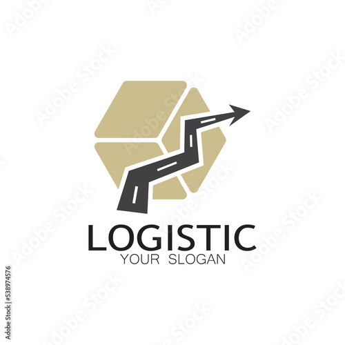 logistics logo icon illustration vector design  distribution symbol  delivery of goods  economy  finance