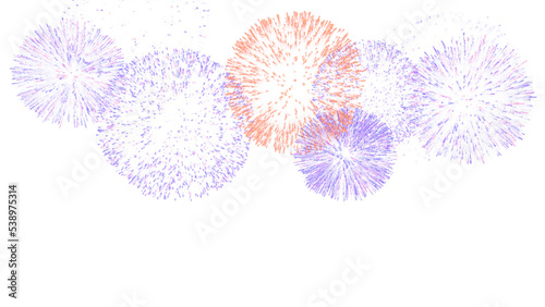 fireworks celebration isolated background.