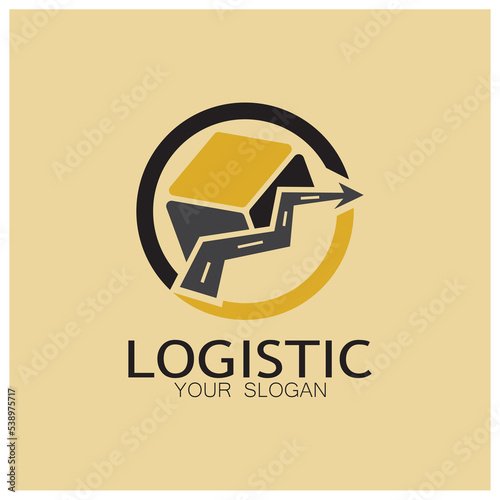 logistics logo icon illustration vector design  distribution symbol  delivery of goods  economy  finance