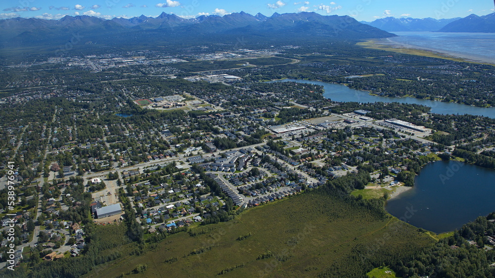 Approach to Anchorage in Alaska,United States,North America
