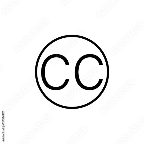 Double Letter C In The Circle Vector Icon