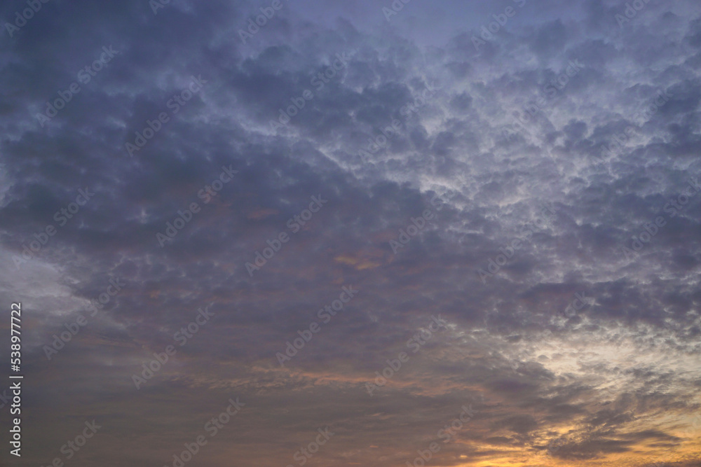 Clouds with twilight sky background