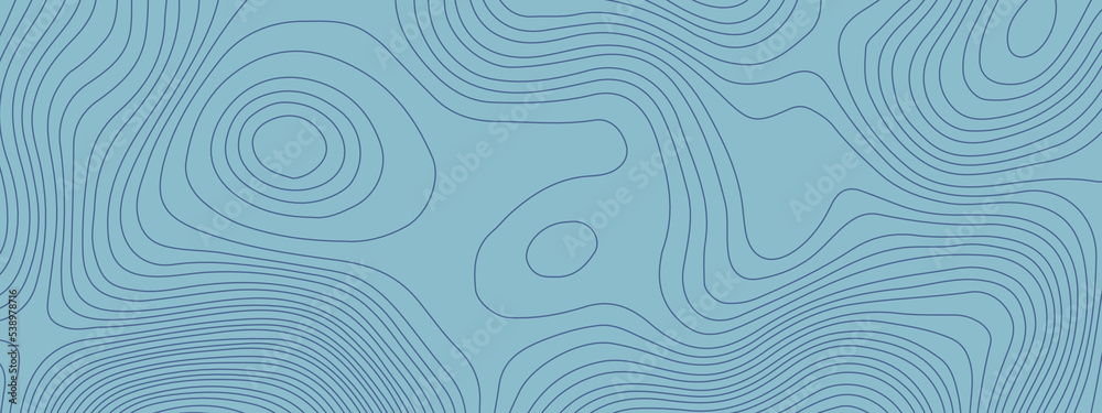 The stylized blue wavy abstract topographic map contour, lines Pattern background. Topographic map and landscape terrain texture grid. Wavy banner and color geometric form. Vector illustration The stylized blue wavy abstract topographic map contour, lines Pattern background. Topographic map and landscape terrain texture grid. Wavy banner and color geometric form. Vector illustration