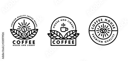 coffee logo with line style design