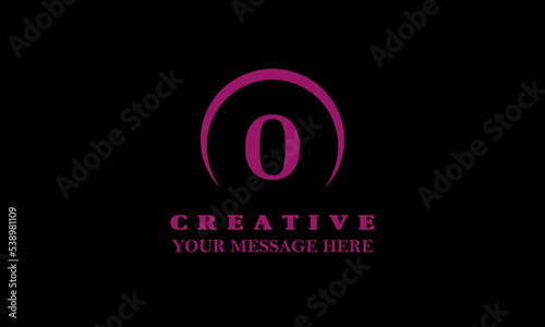 Minimal vintage linear frame, border, label, icon for your letter O monogram or logo