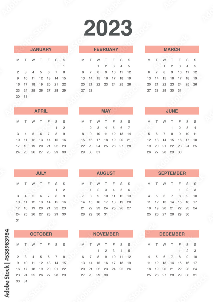 Full Calendar 2023 start from monday Full Calendar 2023 start from monday