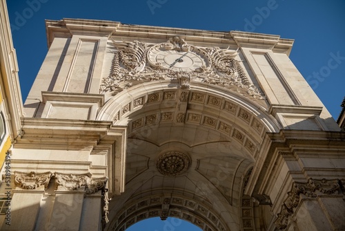 Architectural details of Lisbon arch