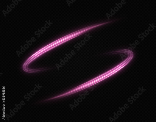  Luminous trail effect. Space wavy lines twinkle on transparent background. Abstract magic banner. Magic light trail of glittering comet tail.