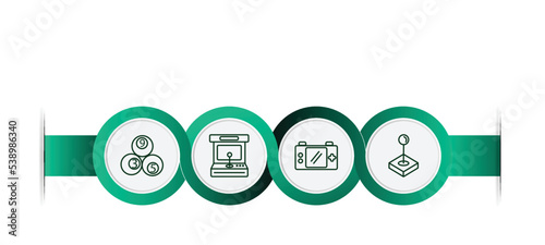 editable thin line icons with infographic template. infographic for concept. included ,
