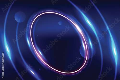 realistic neon lights lines background vector design