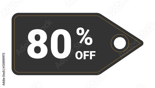 Tag with eighty percent discount.